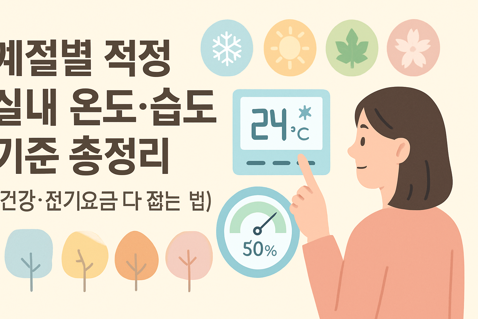 계절별 적정 실내 온도·습도 기준 총정리 (건강·전기요금 다 잡는 법)