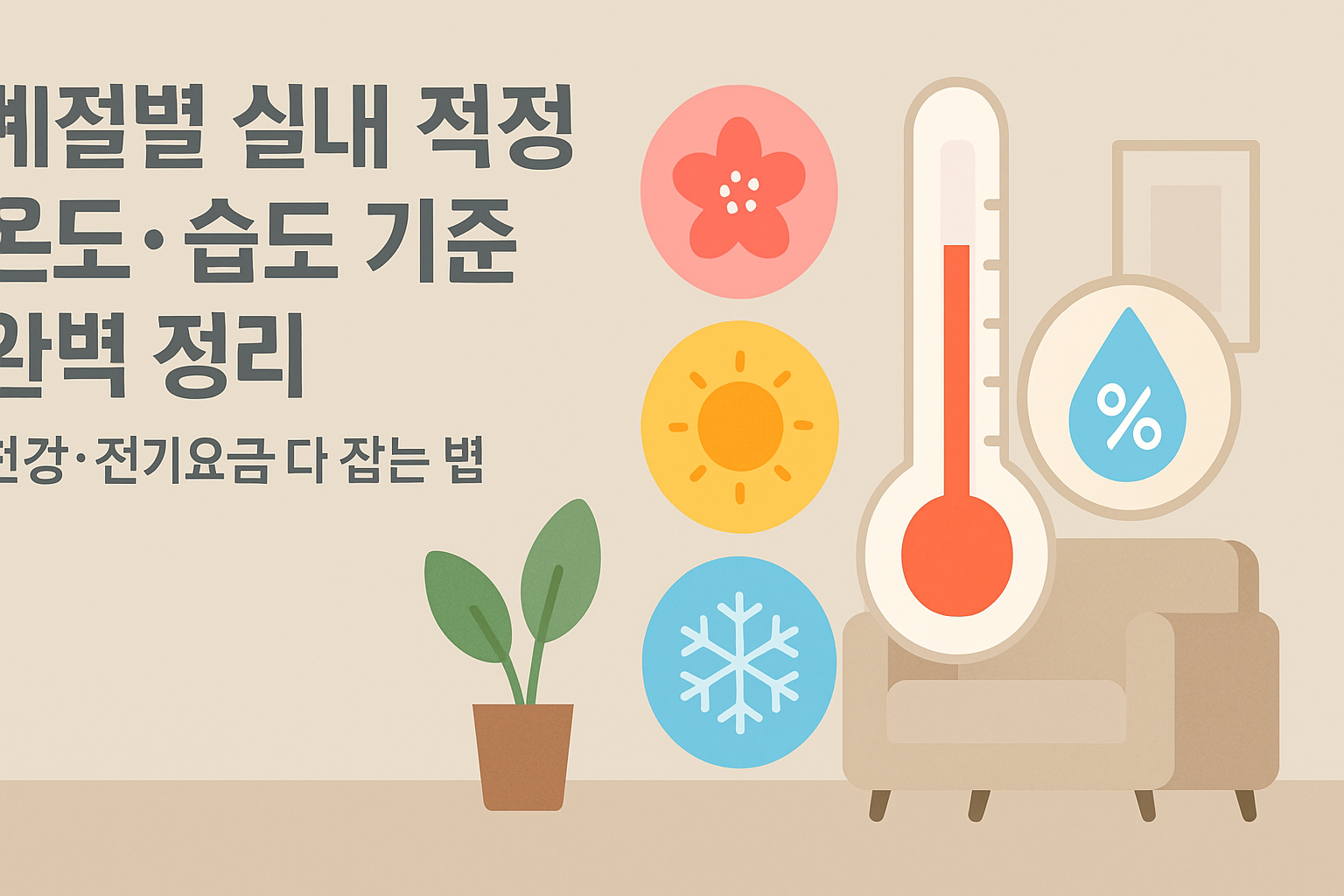 계절별 실내 적정 온도·습도 기준 완벽 정리 (건강·전기요금 다 잡는 법)
