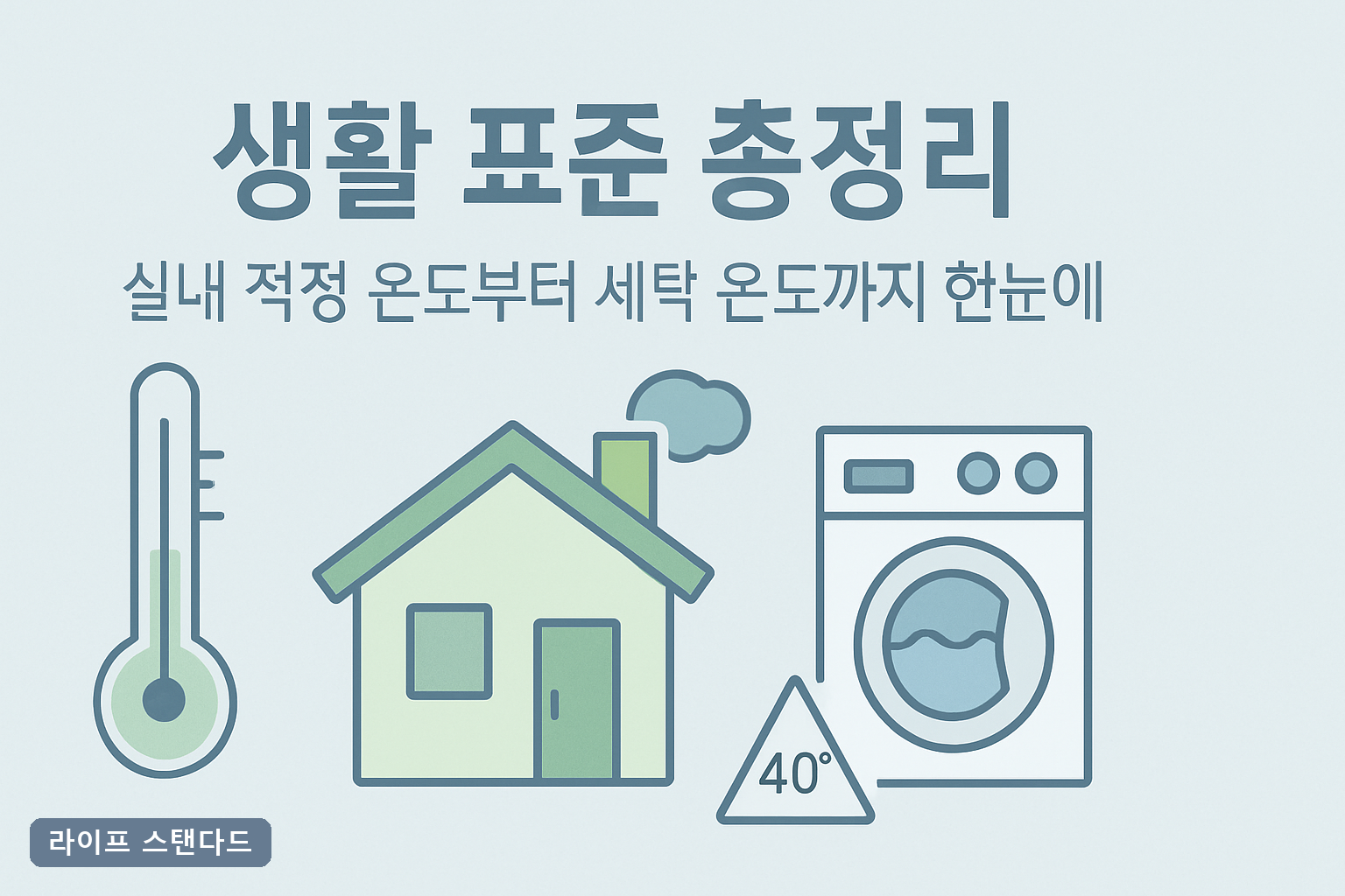 생활 표준 총정리: 실내 적정 온도부터 세탁 온도까지 한눈에