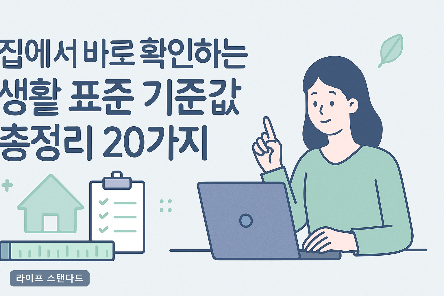 집에서 바로 확인하는 생활 표준 기준값 총정리 20가지