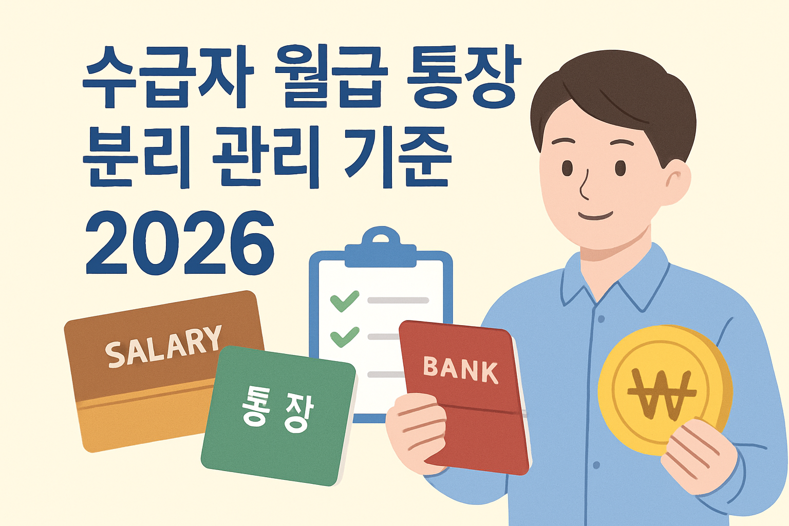 수급자 월급 통장 분리 관리 기준 2026