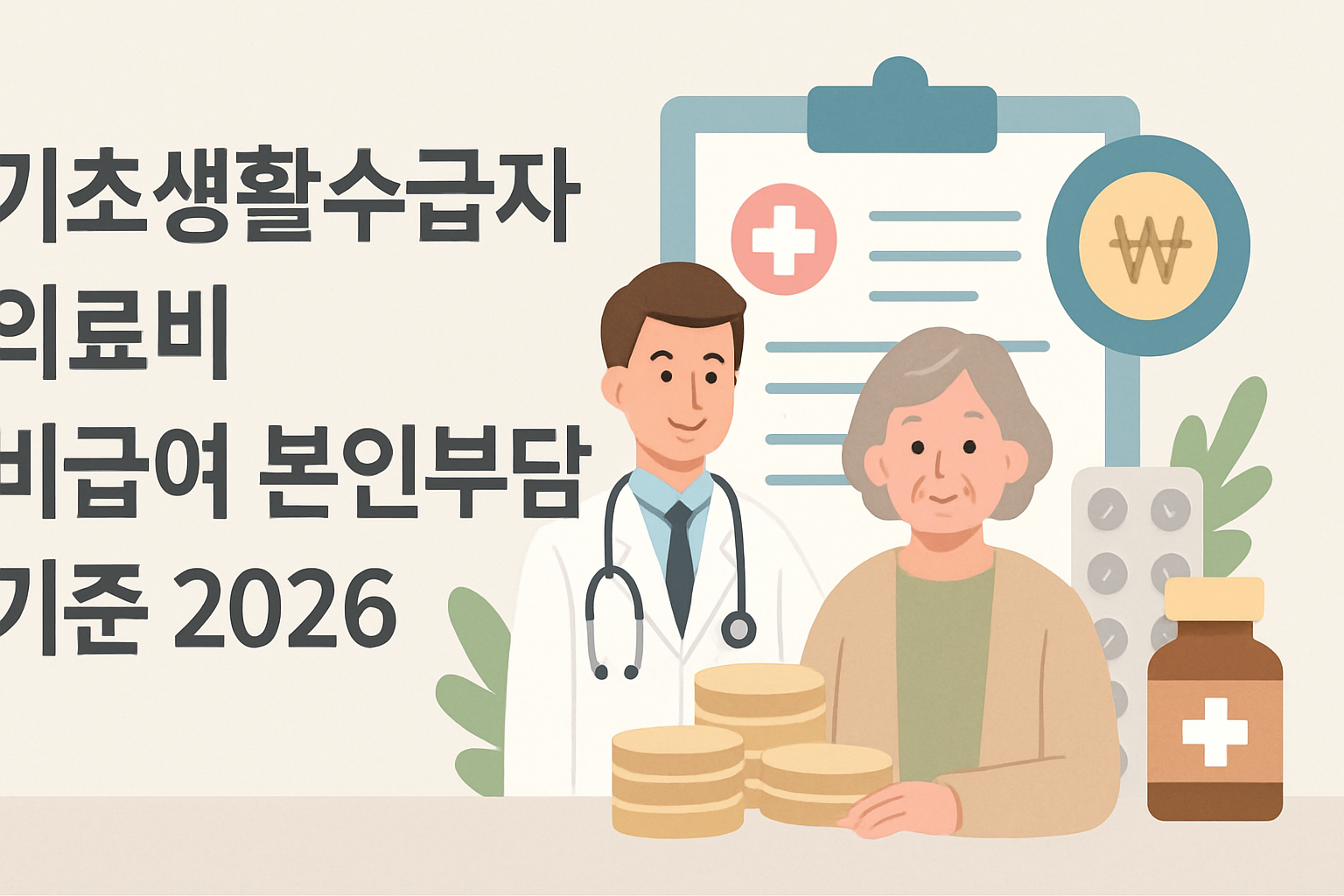 기초생활수급자 의료비 비급여 본인부담 기준 2026