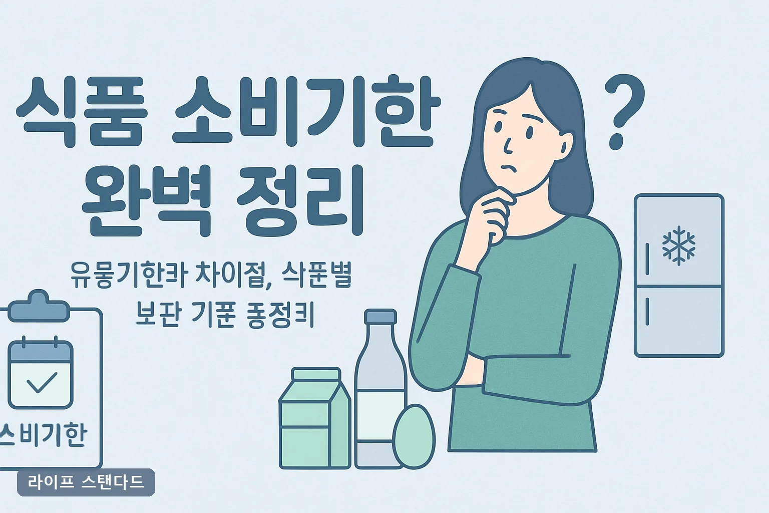 식품 소비기한 완벽 정리|유통기한과 차이점, 식품별 보관 기준 총정리